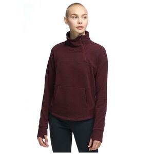 The‎ North Face Motivation Mock Neck Fleece Pullover Burgundy Size Large
